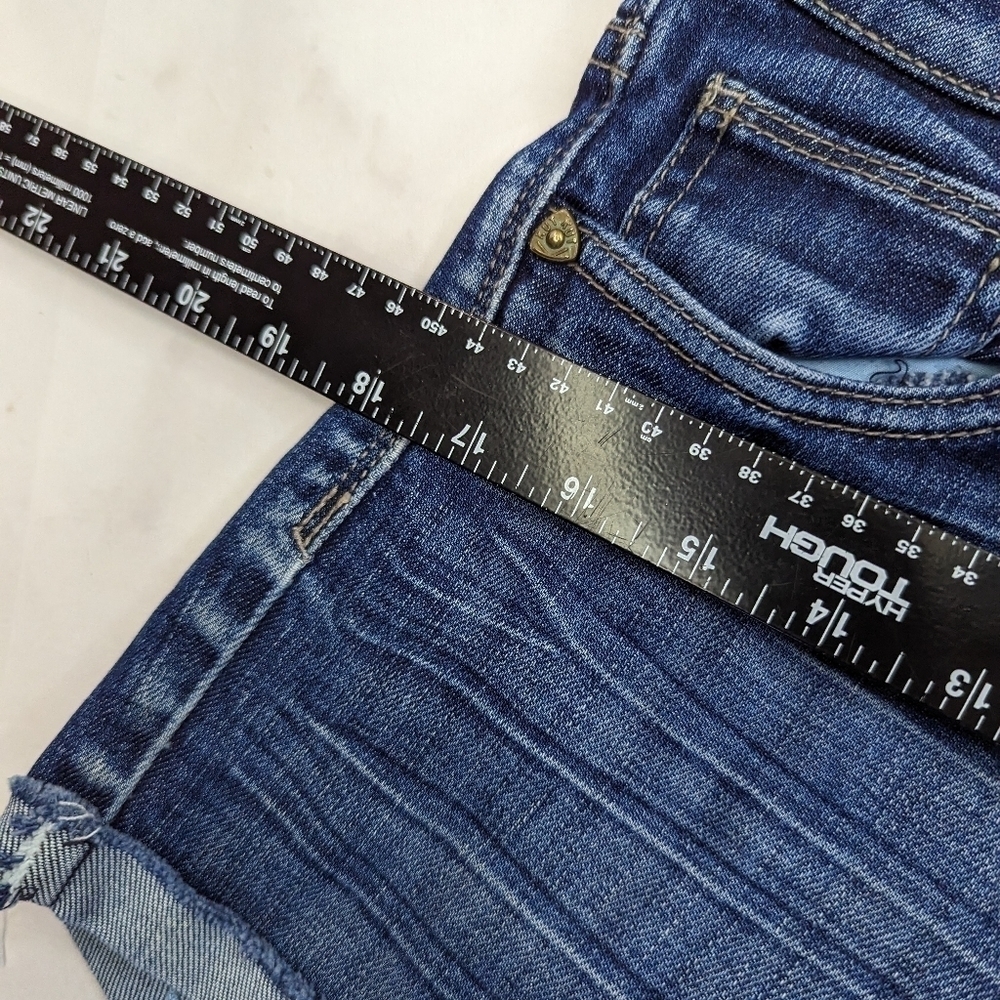Kut From The Kloth Shorts Womens 6 Denim Mid Rise Jean Dark Wash Cuffed 2 Inch - Picture 12 of 14